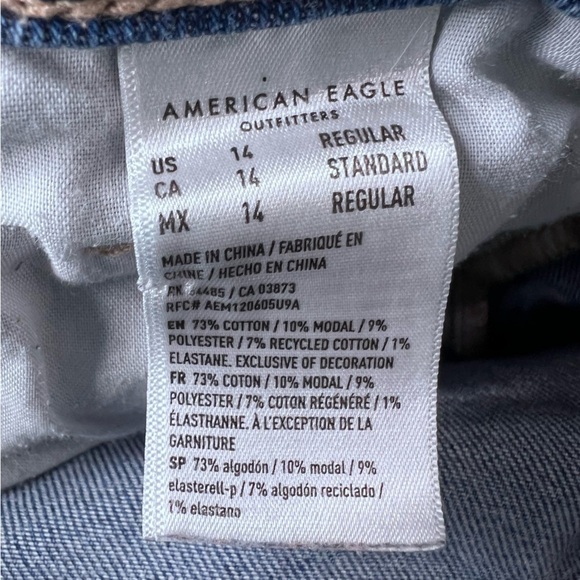 American Eagle Mom Straight Jeans Size 14 - Picture 11 of 13